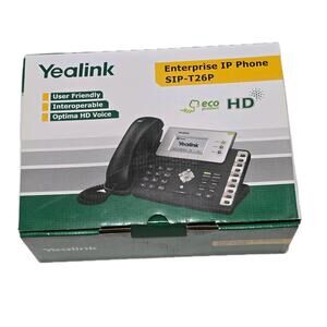 VOIP Phone Yealink Enterpris SIP-T26P POE - Complete Kit, 3 Available, Excellent
